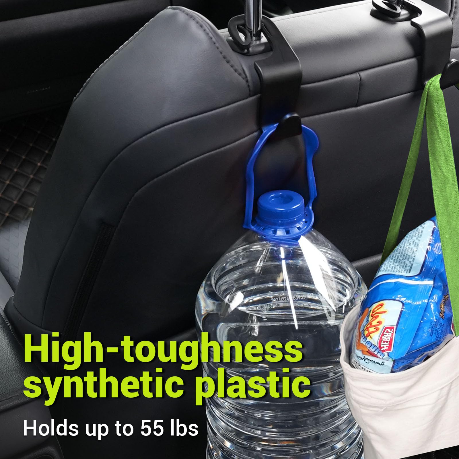 Car Seat Headrest Hook 4 Pack - Durable Purse Holder for Car Organizers, Road Trip Essentials & Car Accessories for Women - Perfect for Travel, Shopping, and Daily Commute