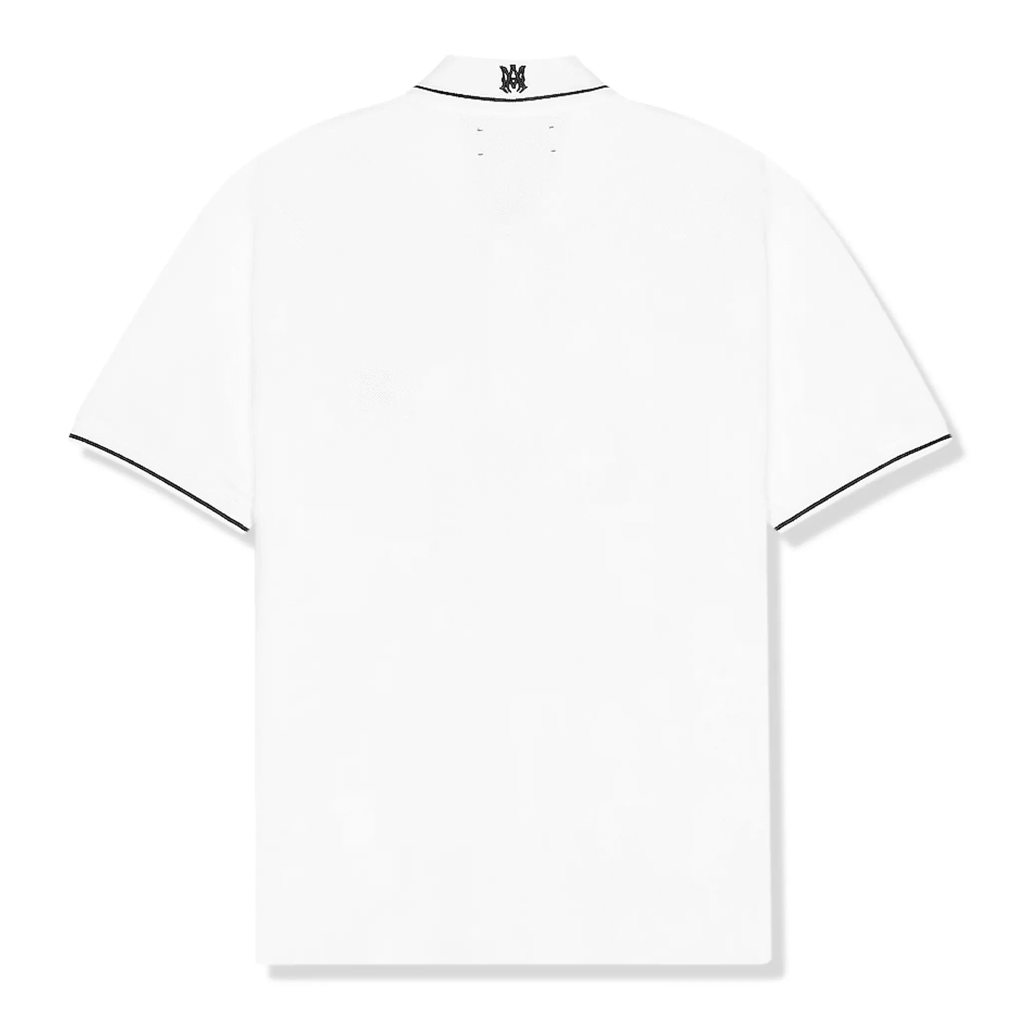 Amiri Men's Solid White Short Sleeve Polo Shirt - Casual Summer Outfit for Beach, Golf & Streetwear Fashion