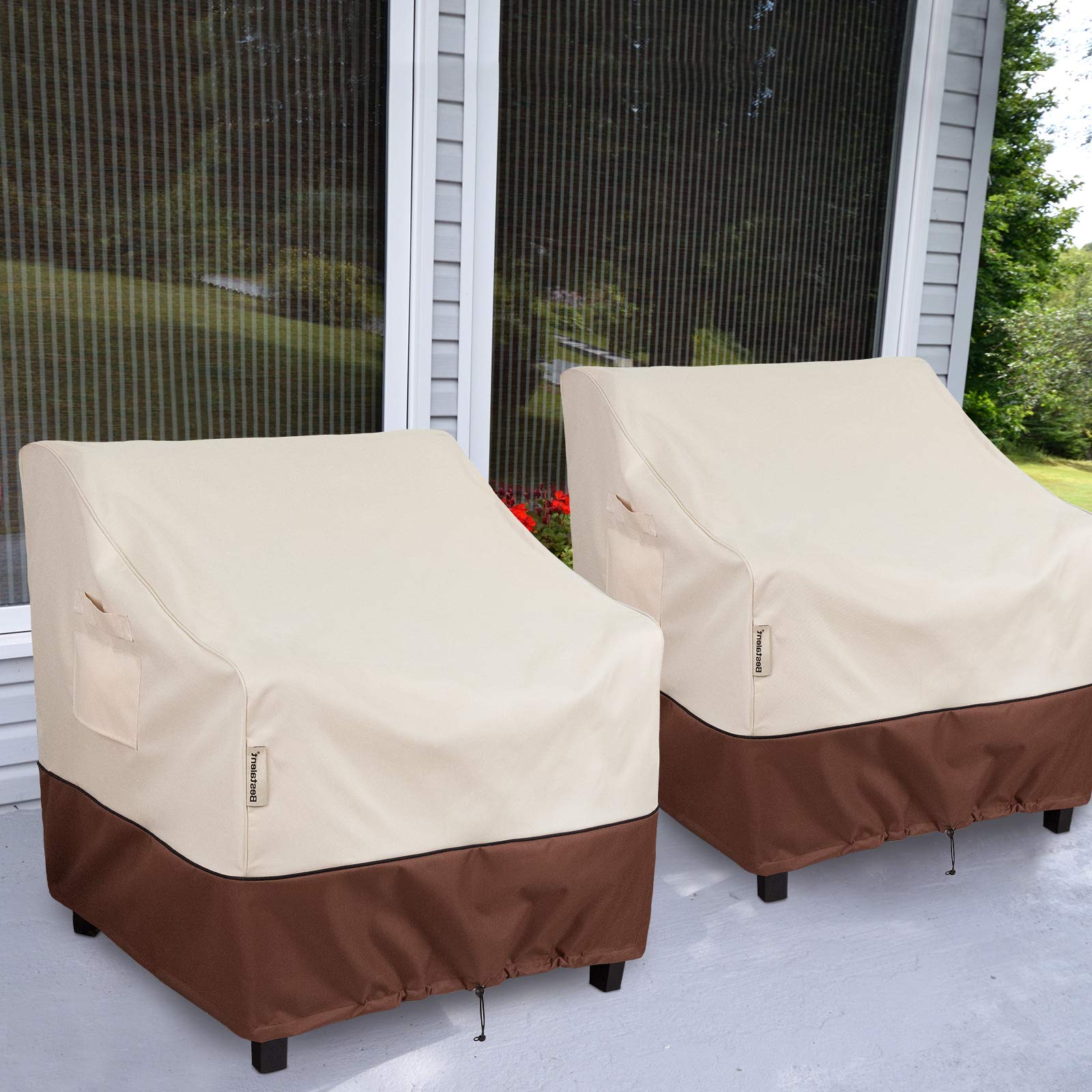 Waterproof Patio Chair Covers Outdoor Furniture Protectors (2-Pack) - Fits Chairs up to 32