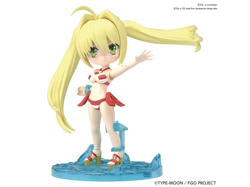Bandai Petitrits #02 Fate/Grand Order Caster Nero Claudius Action Figure Model Kit - Anime Collectible for Display & Gaming Enthusiasts