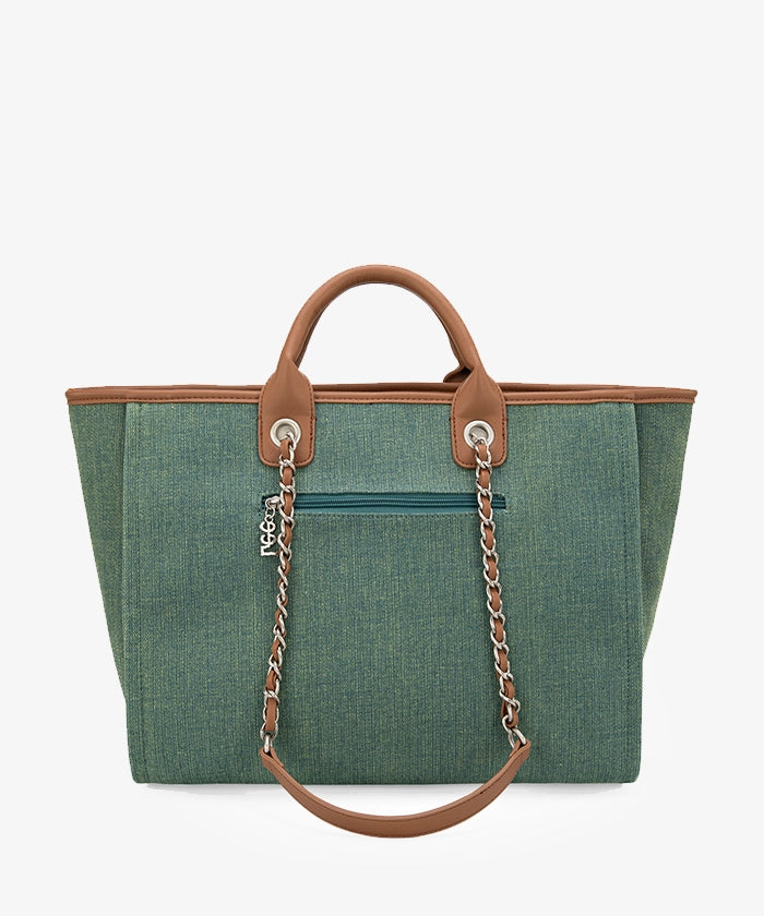 Lee Denim Canvas Tote Bag for Women - Durable Cotton Shoulder Bag - Perfect for Work, Travel & Shopping