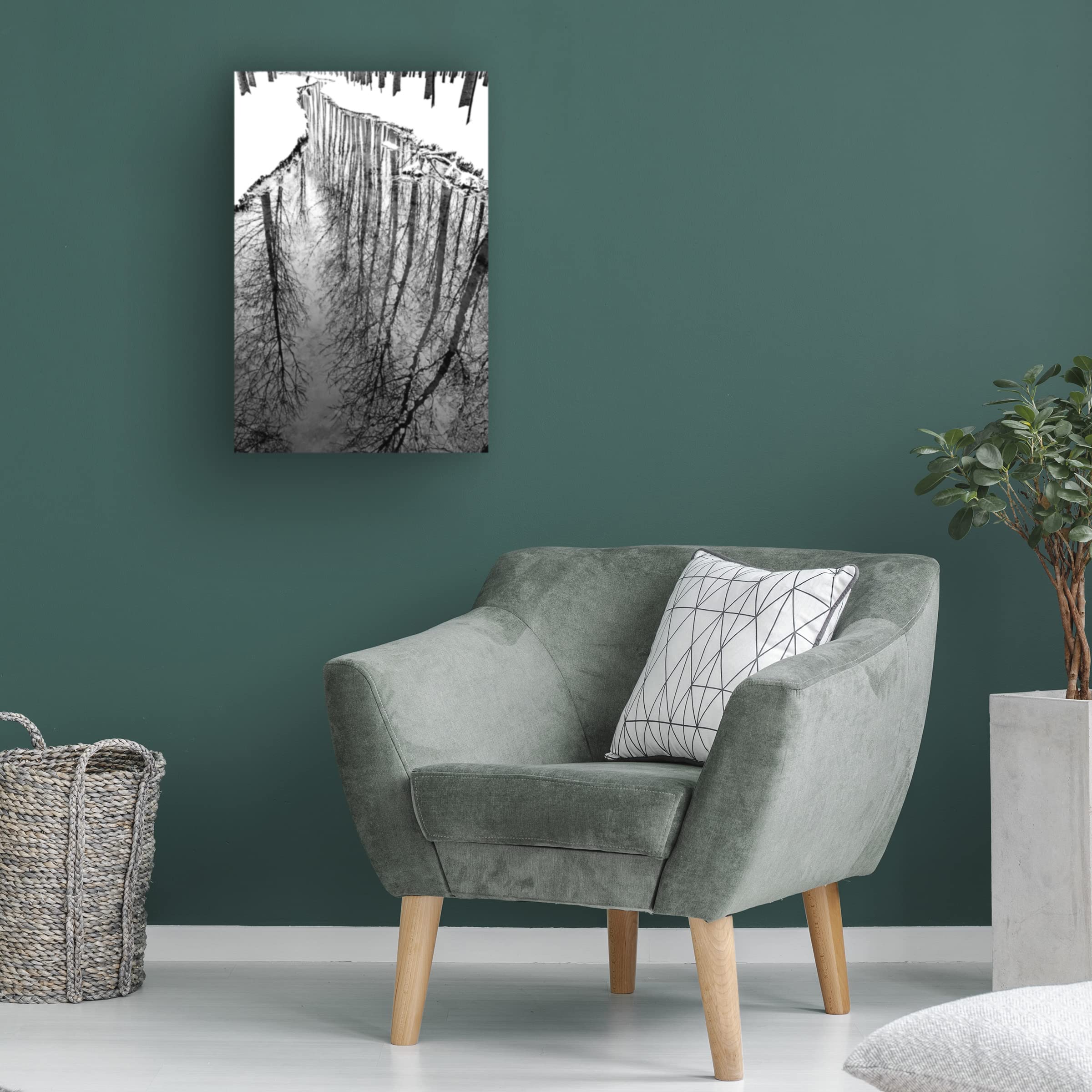 Massimo Alloi 'Diving' Canvas Wall Art Print - Modern Ocean Scuba Diving Painting for Living Room, Bedroom & Office Decor