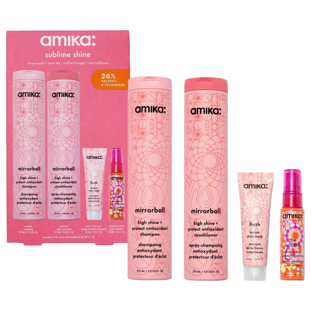Amika Sublime Shine Shampoo & Conditioner Set - Sulfate-Free Hair Care for Shiny, Healthy Locks - Perfect for Daily Use & Salon-Quality Results at Home