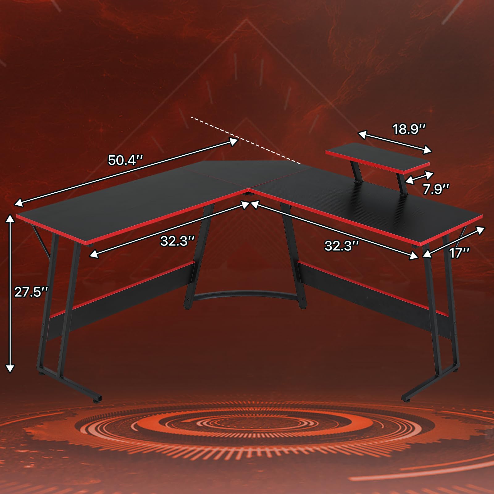 L-Shaped Gaming Desk 50.4
