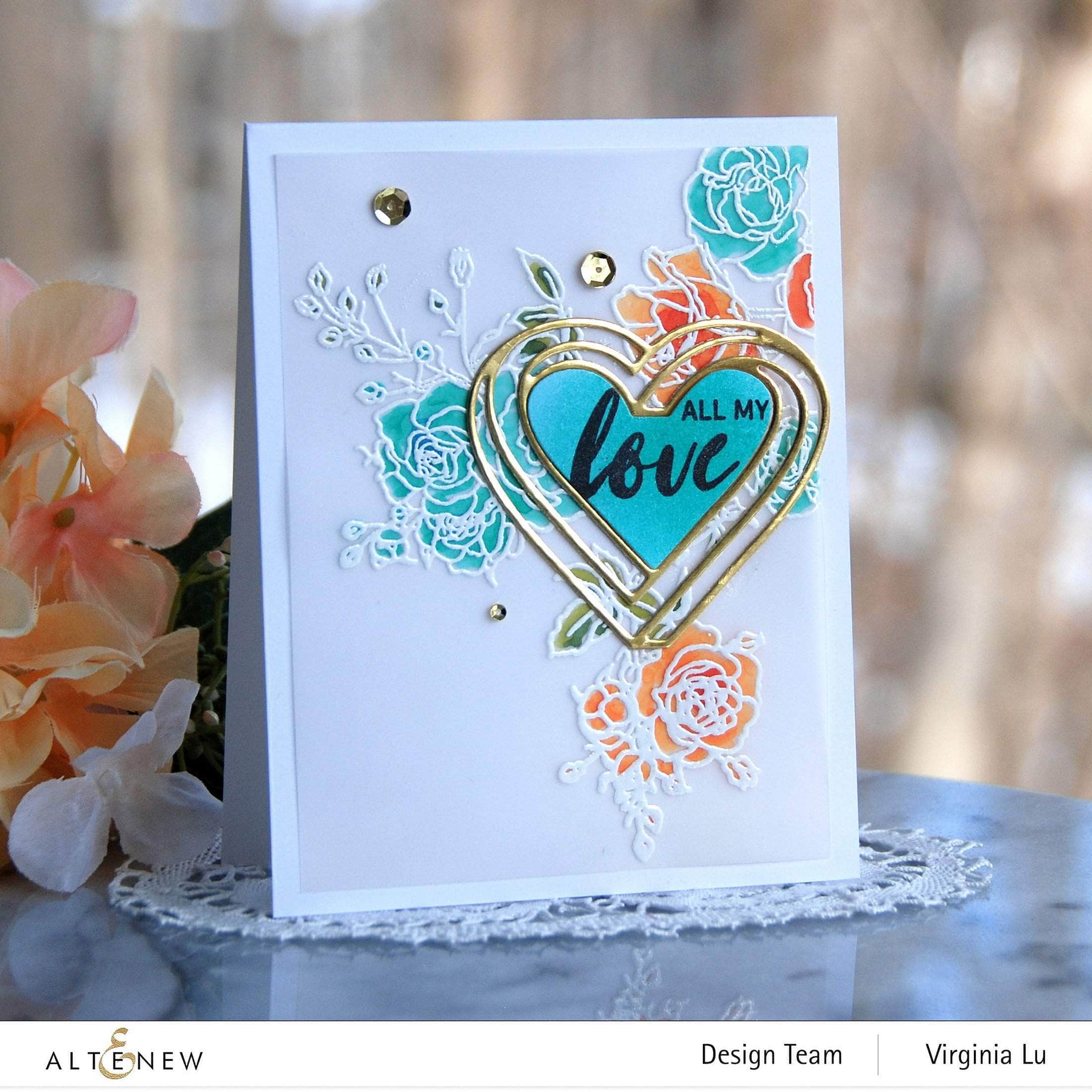 Illusion Heart Die Set - Perfect for Scrapbooking, Card Making, and DIY Crafts - Ideal for Valentine's Day, Weddings, and Romantic Projects