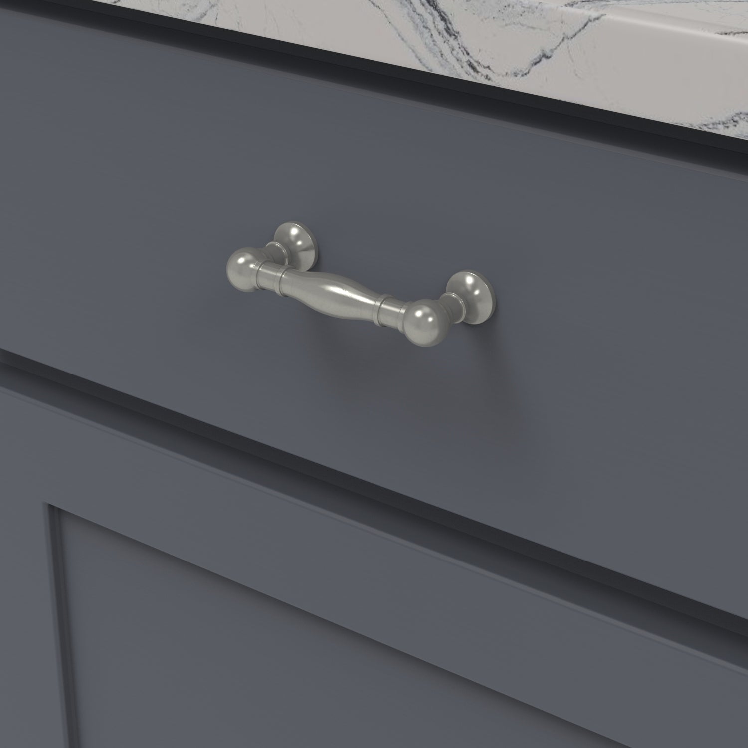 3 Inch Center to Center Fuller Pull Stainless Steel Cabinet Handle - Perfect for Kitchen, Bathroom & Furniture Drawers