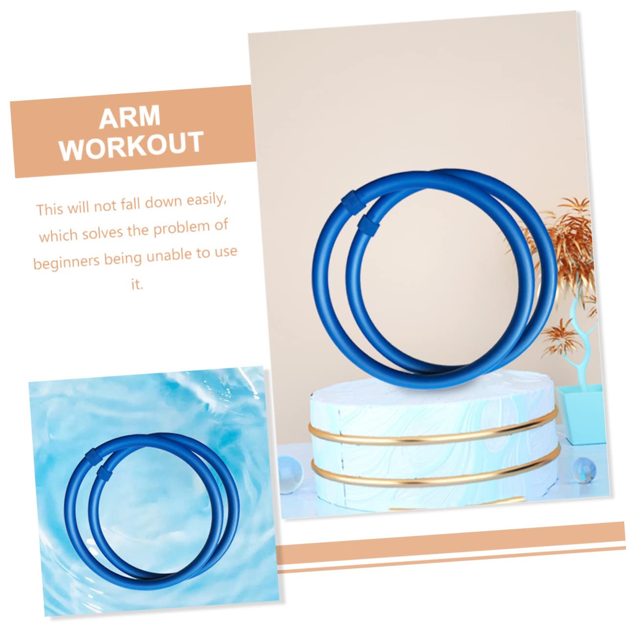 1 Pair Yoga Armbands for Women - Adjustable Fitness Arm Hoops for Weight Loss & Toning - Workout Accessories for Yoga, Pilates & Home Exercise - Perfect for Gym, Studio & Outdoor Training