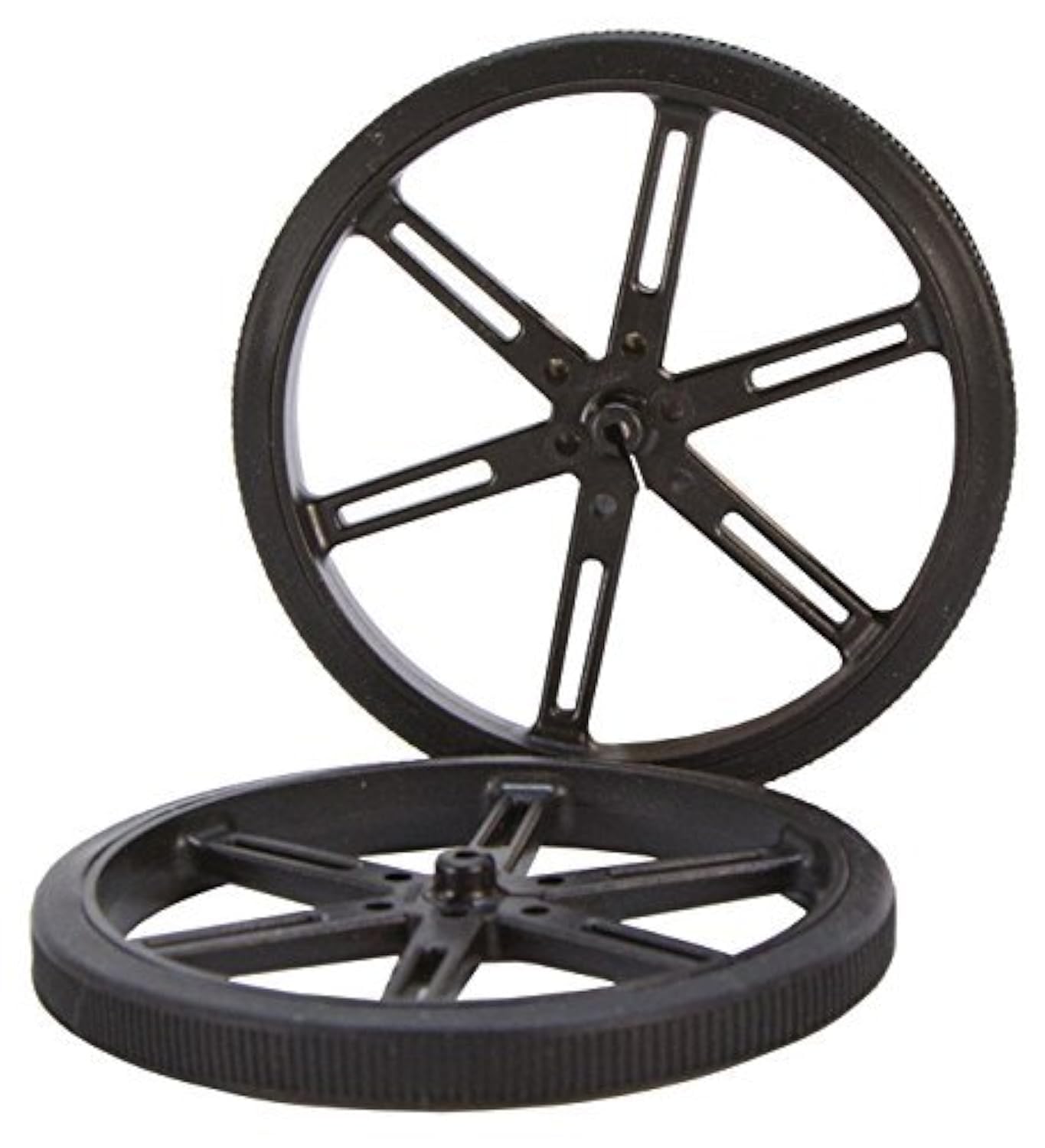 90 x 10mm Black Robot Wheels - High Quality Durable Rubber Tires for Robotics Projects, DIY STEM Kits, and RC Cars - Perfect for School Science Fairs and Maker Workshops