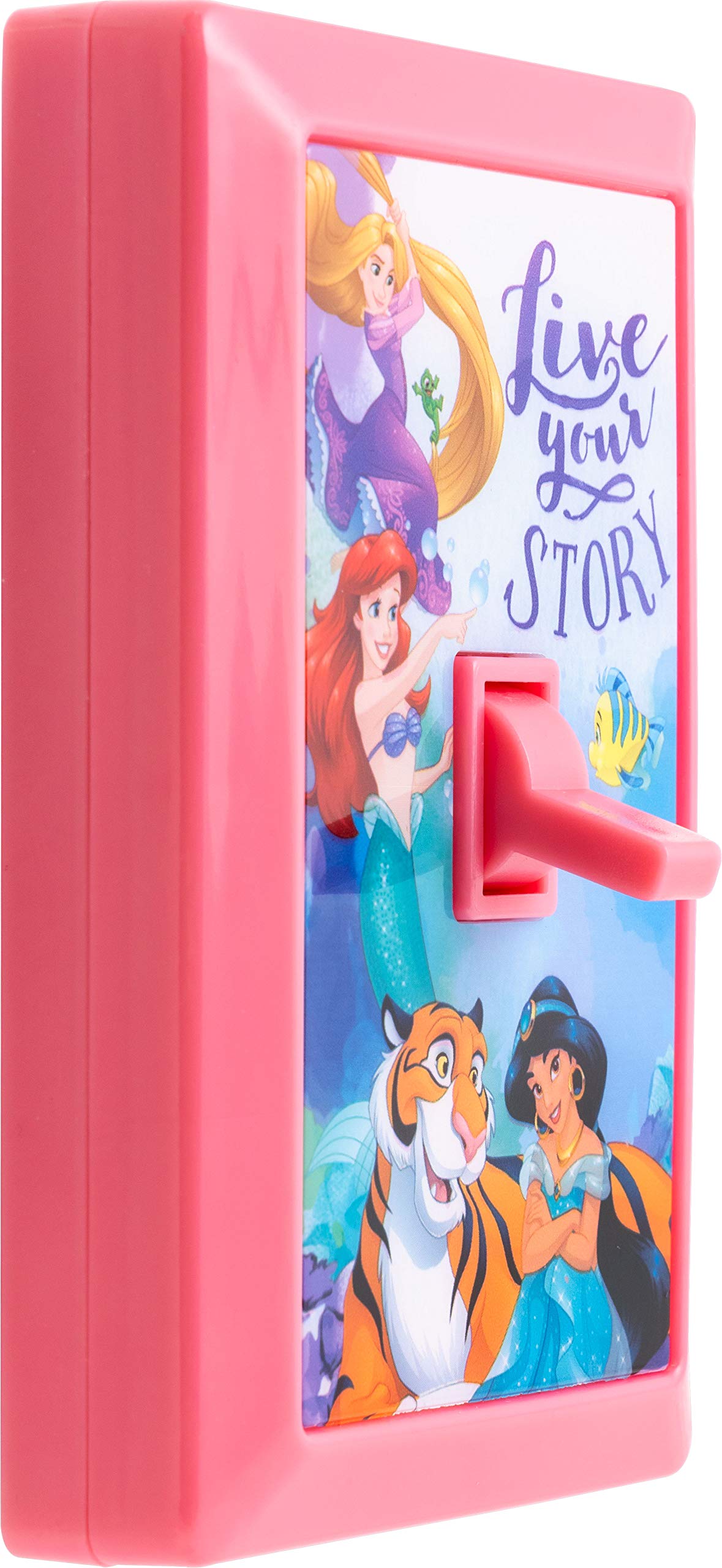 Disney Princess LED Night Light for Kids - Battery Operated Wall Switch Cover, Pink Room Decor for Playrooms, Bedrooms & Bathrooms - Perfect for Bedtime, Nighttime Safety & Nursery Decor (Model 44487)
