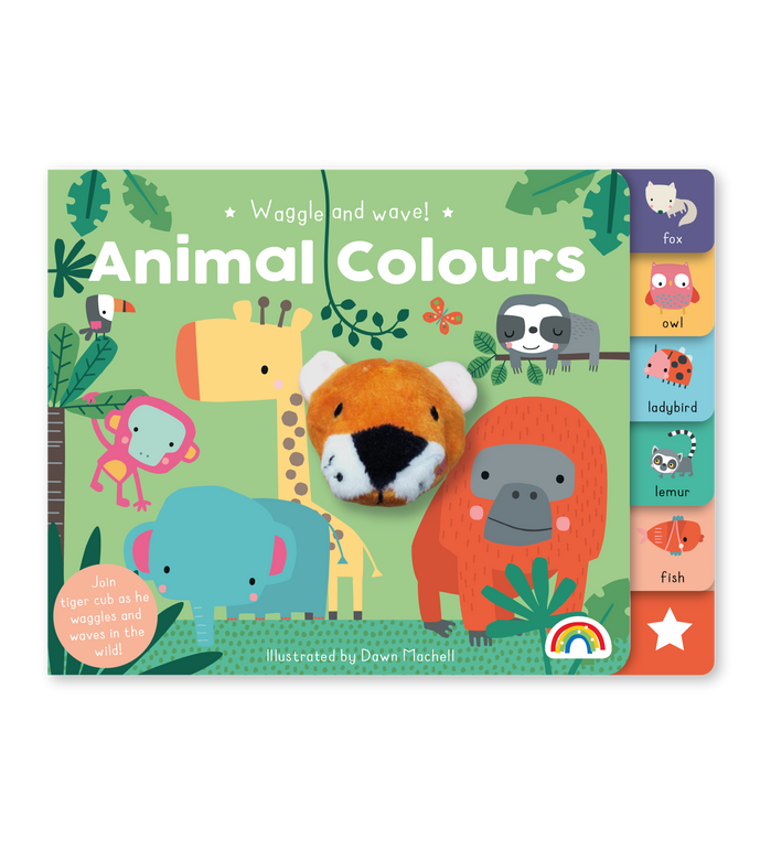 Waggle and Wave Animal Colors Puppet Board Book - Interactive Learning Toy for Toddlers & Kids, Perfect for Storytime & Early Education