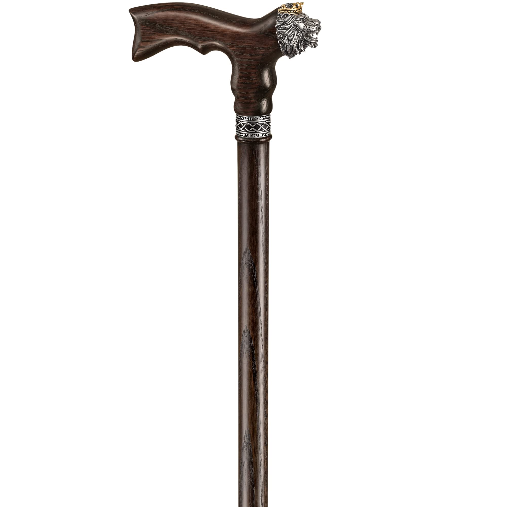 Handmade Wooden Lion Walking Cane for Men & Women - Stylish & Durable Walking Stick for Seniors - Perfect for Daily Use, Hiking & Fashion Accessory