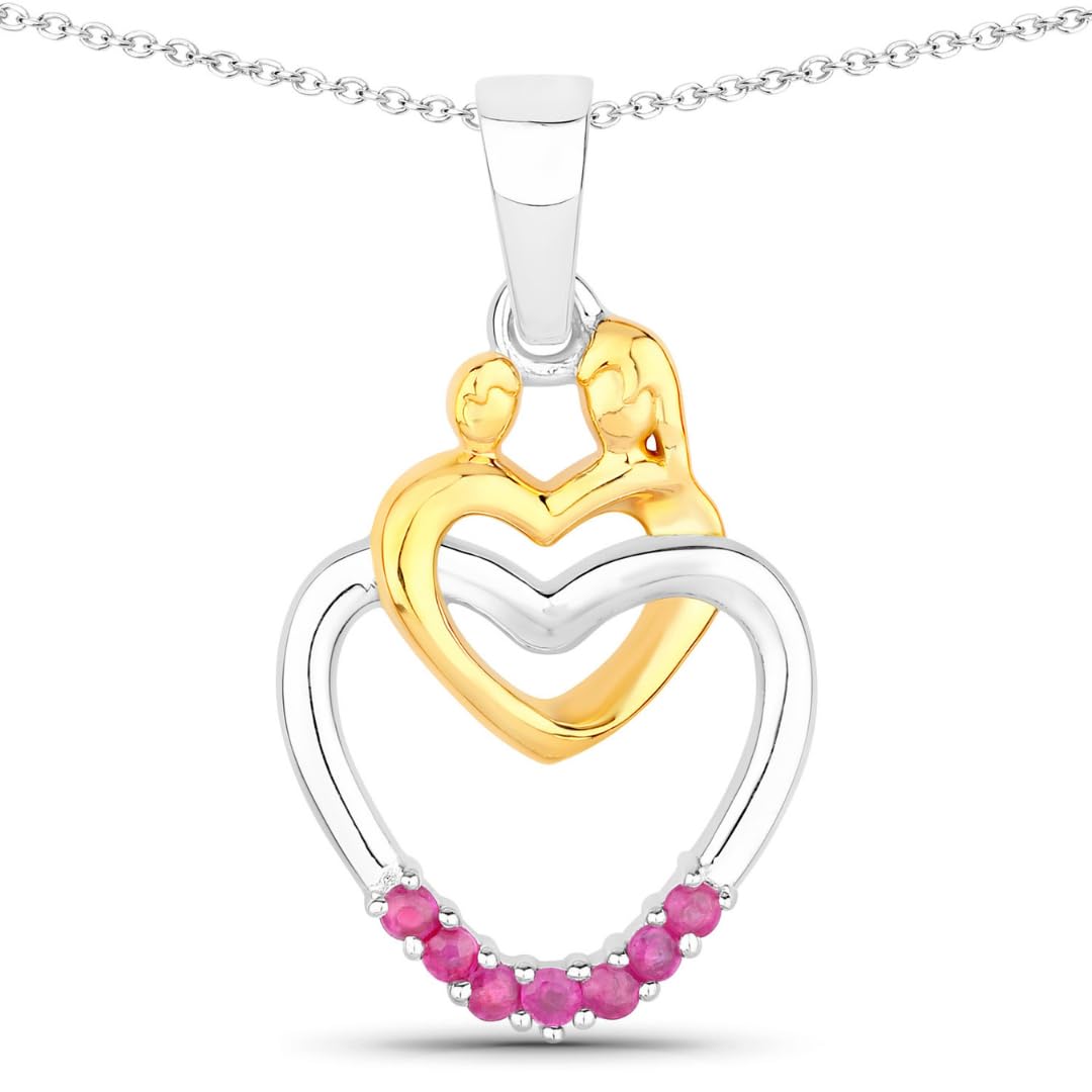 Authentic Ruby Pendant Necklace for Women - Elegant Gift for Mother's Day, Birthday & Anniversary - Perfect for Special Occasions & Everyday Wear