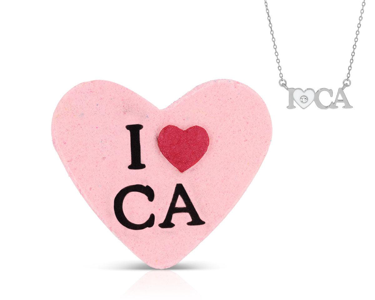 I Heart California Bath Bomb - Handmade Luxury Bath Soak with Natural Essential Oils | Perfect for Relaxation, Self-Care & Gift Giving