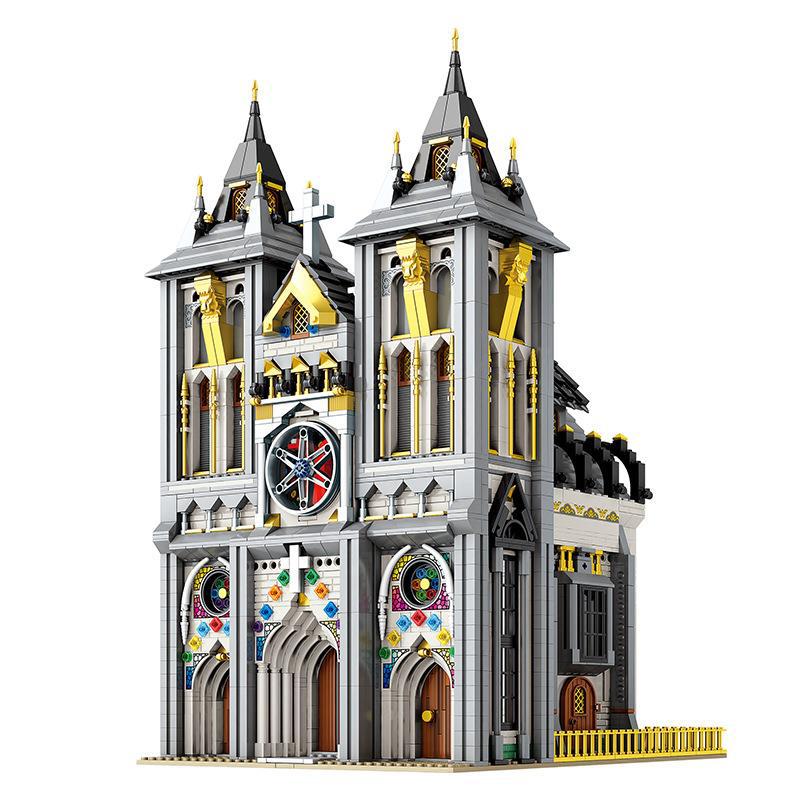 Reobrix 66027 European Century Churches Building Blocks Set - 3468 PCS Medieval Architecture Model Kit for Adults & Teens - Perfect for Collectors, Home Decor, and Creative Gift Ideas