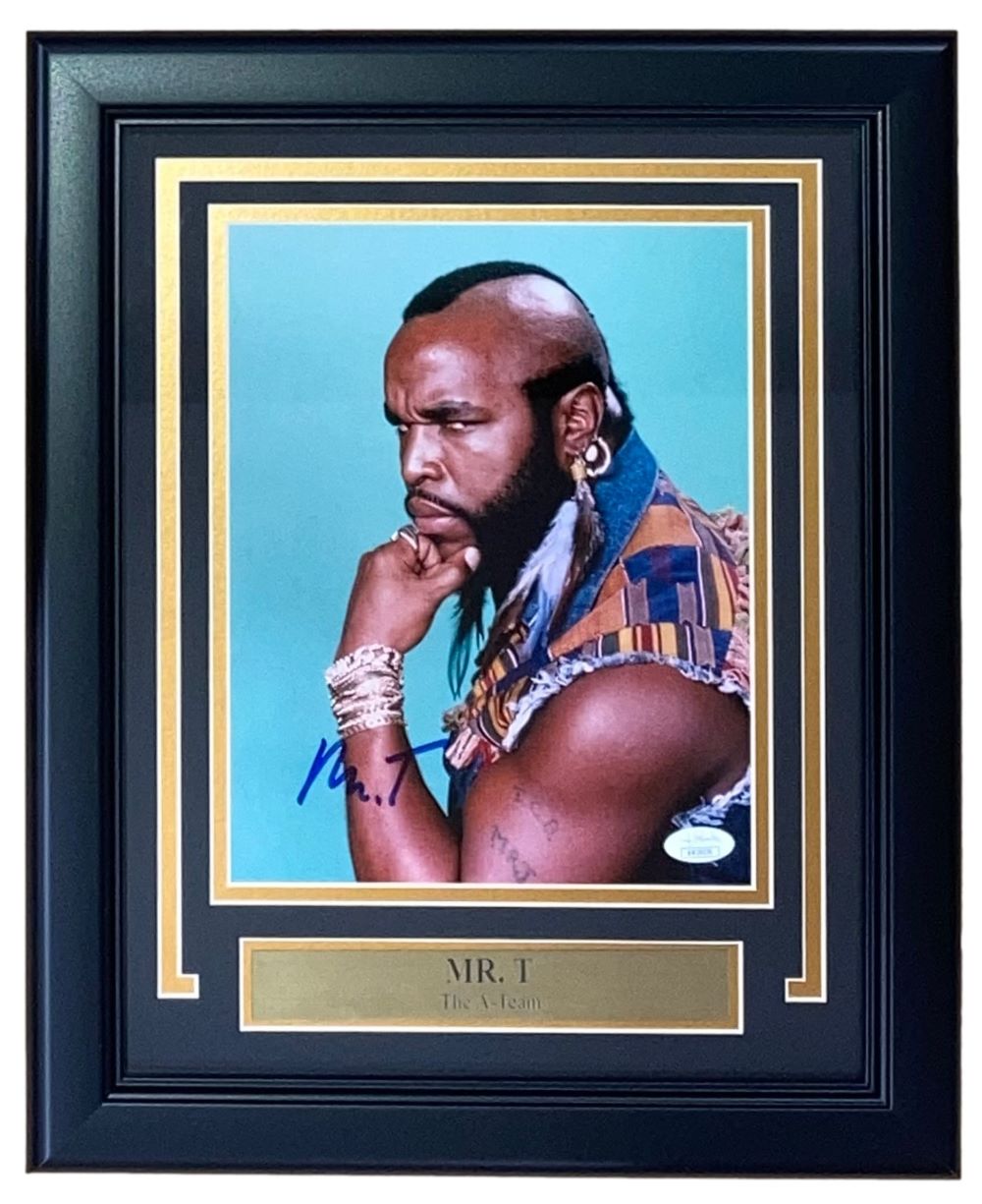 Authentic Mr. T Signed Framed 8x10 BA Baracus A-Team Photo with JSA Certificate - Perfect for Collectors, Fans, and Home Theater Decor