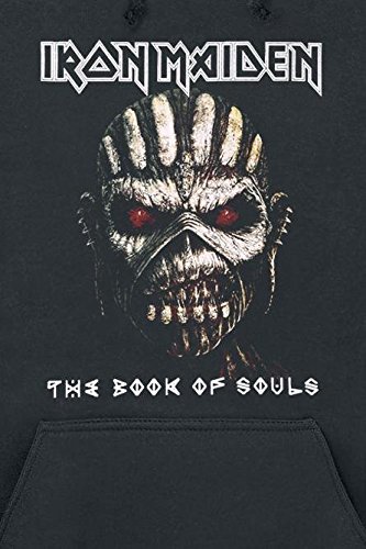Iron Maiden The Book of Souls Hoodie - Black, Size L | Official Band Merch | Unisex Pullover Sweatshirt for Concerts & Casual Wear