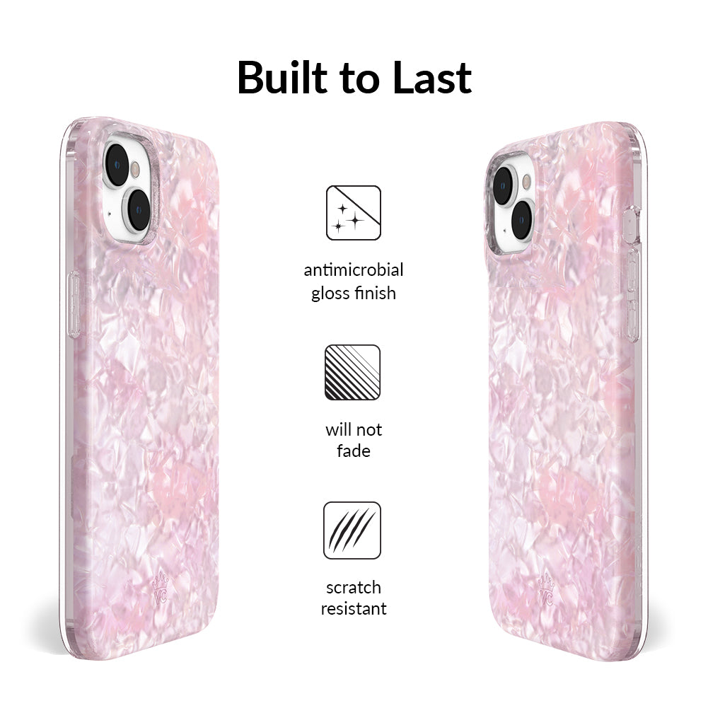 Rose Quartz iPhone Case - Elegant & Protective Phone Cover for iPhone 11/12/13/14/15 Pro Max - Perfect Gift for Women, Girls - Ideal for Everyday Use, Travel & Work