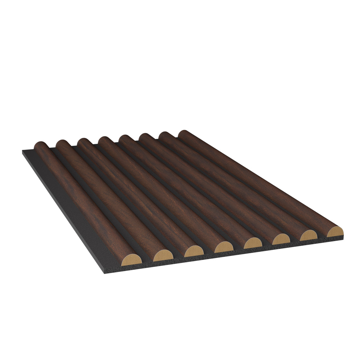 Acoustic Slat Wood Wall Panel - Half Round Slats for Home & Office Soundproofing & Decoration | Perfect for Living Room, Bedroom, and Conference Room