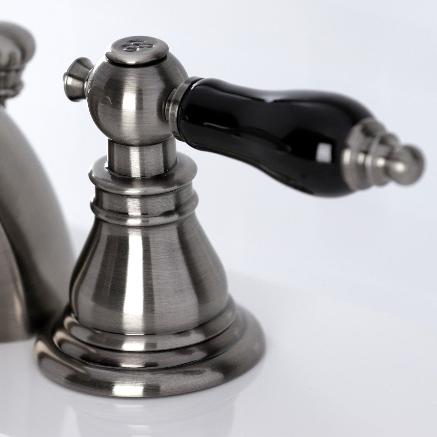 Duchess Two Handle 3 Hole Deck Mount Mini Widespread Bathroom Faucet with Pop Up Drain - Elegant Bathroom Sink Faucet for Vanity, Powder Room & Guest Bath Installation