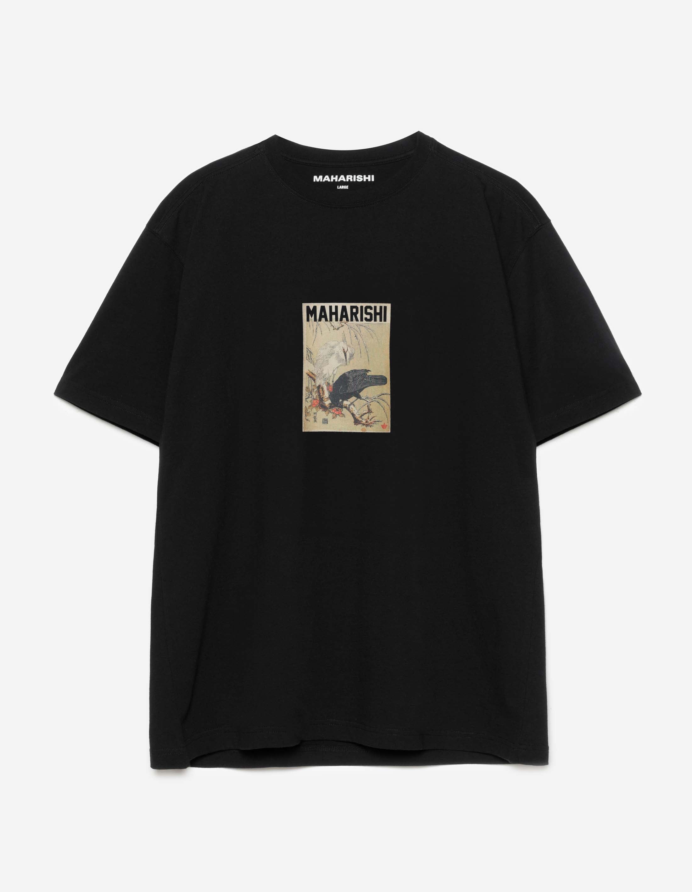 1493 Black Crow White Heron Graphic T-Shirt for Men & Women - Soft Cotton Vintage Tee for Casual Wear, Street Style & Everyday Outfits