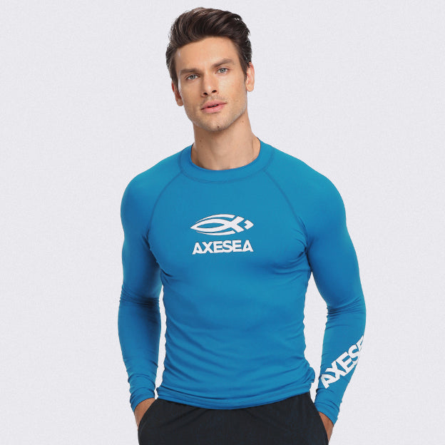 UPF 50+ Sun Protection Long Sleeve Rash Guard for Men & Women - Perfect for Swimming, Surfing, and Outdoor Water Sports