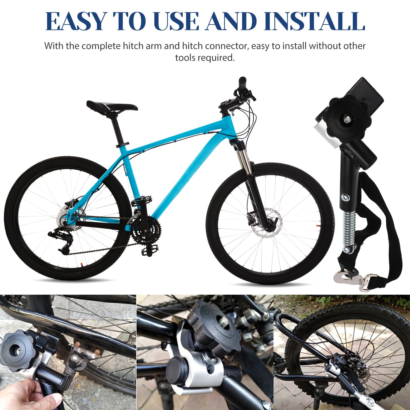 Quick Release Bike Trailer Hitch Coupler Adapter - Heavy Duty Steel Connector for Pet & Cargo Bike Trailers - Perfect for Cycling, Commuting & Family Outdoors Adventures