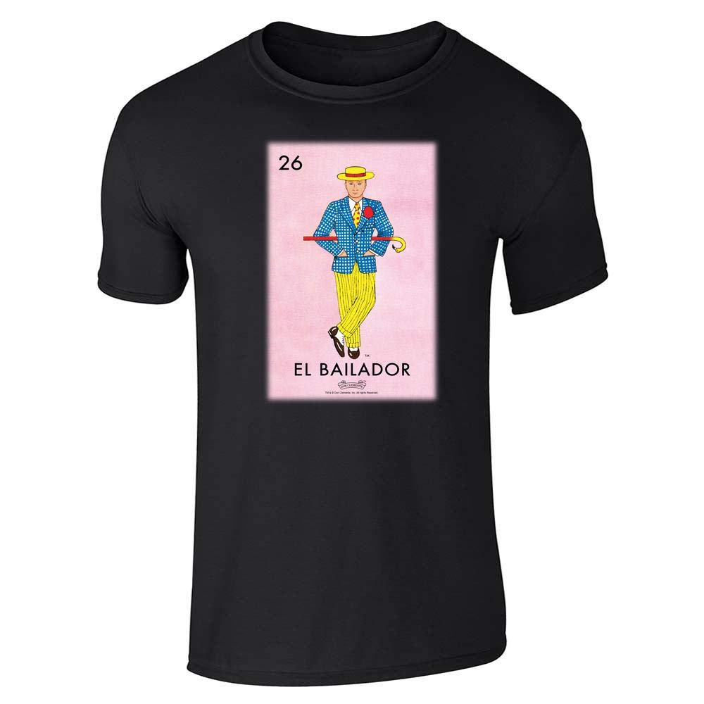 Pop Threads El Bailador Dancer Loteria Card Mexican Graphic T-Shirt for Men - Latino Cultural Tee for Parties, Cinco de Mayo & Hispanic Heritage Celebrations