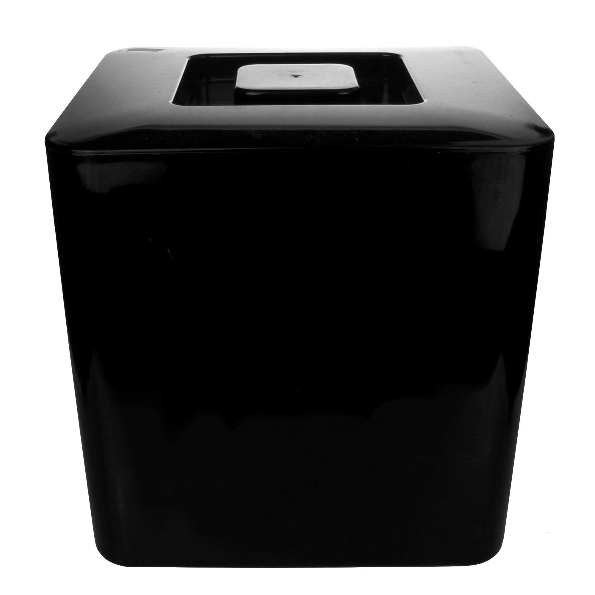 Square Ice Bucket - 10L Double Wall Plastic Drink Cooler for Parties, Bars & Outdoor Events - Black Insulated Beverage Container for Champagne, Beer & Cocktails