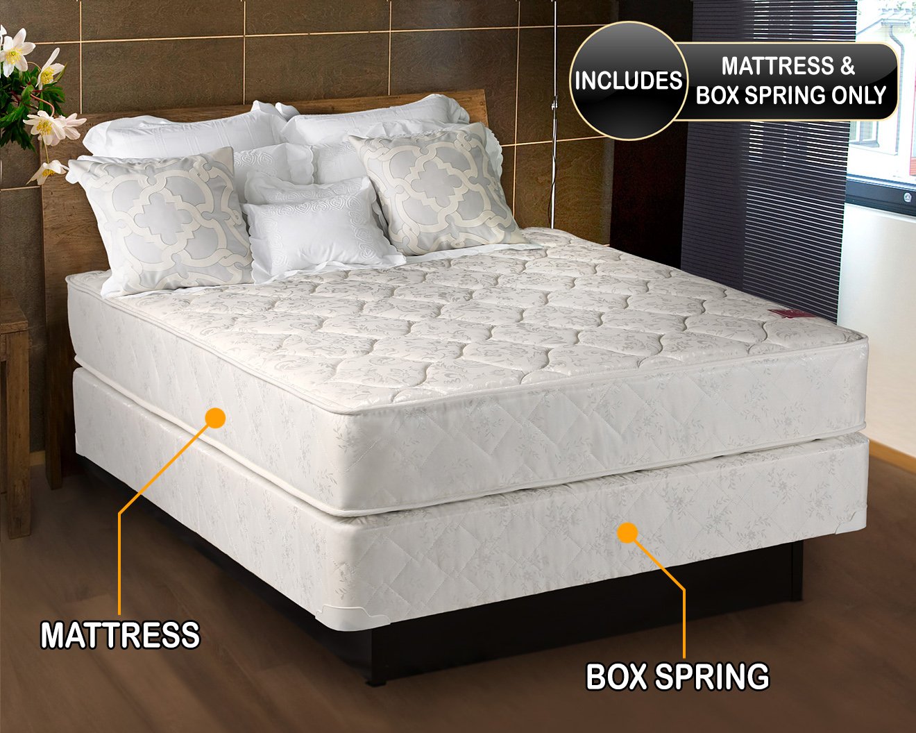 **Dream Solutions USA DS USA Legacy 1-Sided Orthopedic Mattress Set with Mattress Protector – Premium Foam for Spine Support, Durable & Comfortable (Full 54