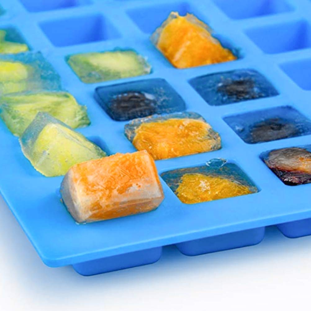 Premium 2-Pack Silicone Candy Molds - 126-Cavity Mini Square Chocolate Molds for Gummy, Jelly, Truffles, Pralines & Caramels | Reusable Ice Cube Tray Molds (Blue) | Perfect for Baking, Candy Making, Party Favors & DIY Desserts