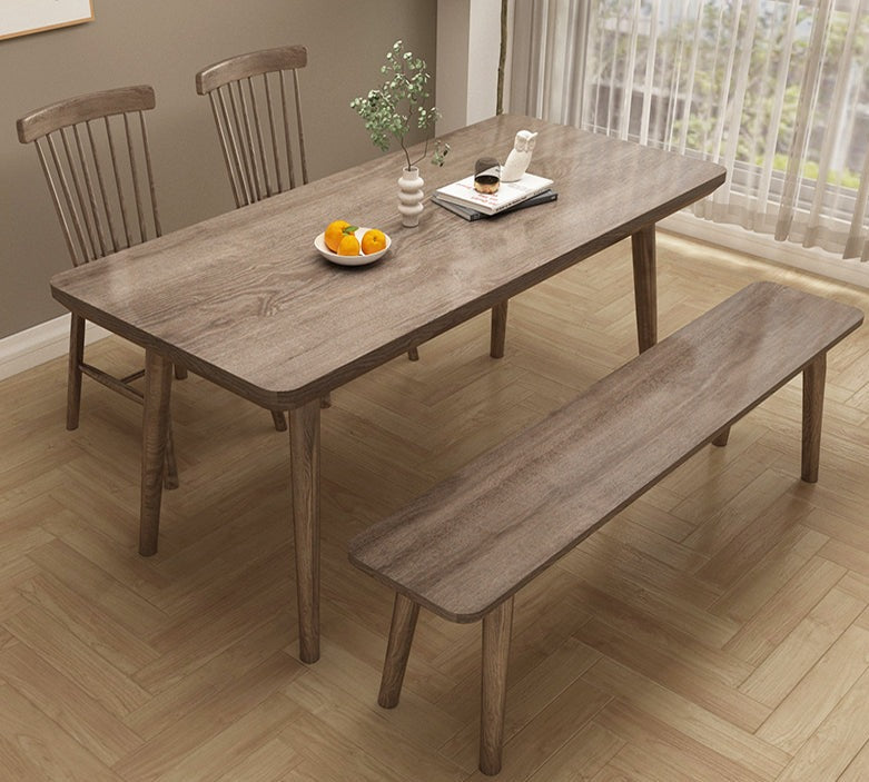 ADALINE Minimalist Dining Table - Nordic Style Solid Wood Dining Table for Small Spaces, Kitchen, Dining Room | Eco-Friendly & Durable