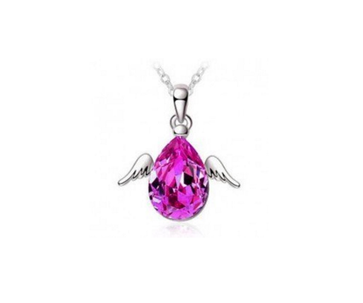 Angel Wings Egg Crystal Charm Pendant Necklace - Elegant Fashion Jewelry for Women | Perfect Gift for Birthday, Anniversary & Valentine's Day | Great for Parties, Weddings & Special Occasions