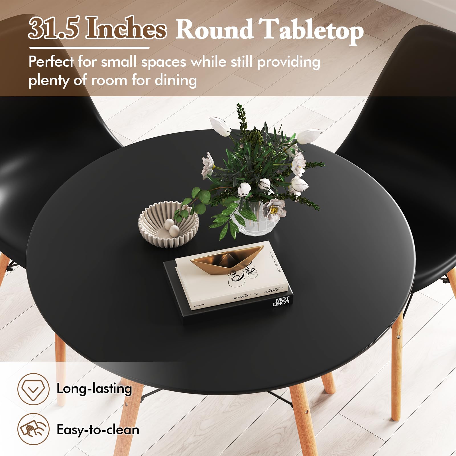 **Giantex 5-Piece Round Dining Table Set for 4 - 31.5