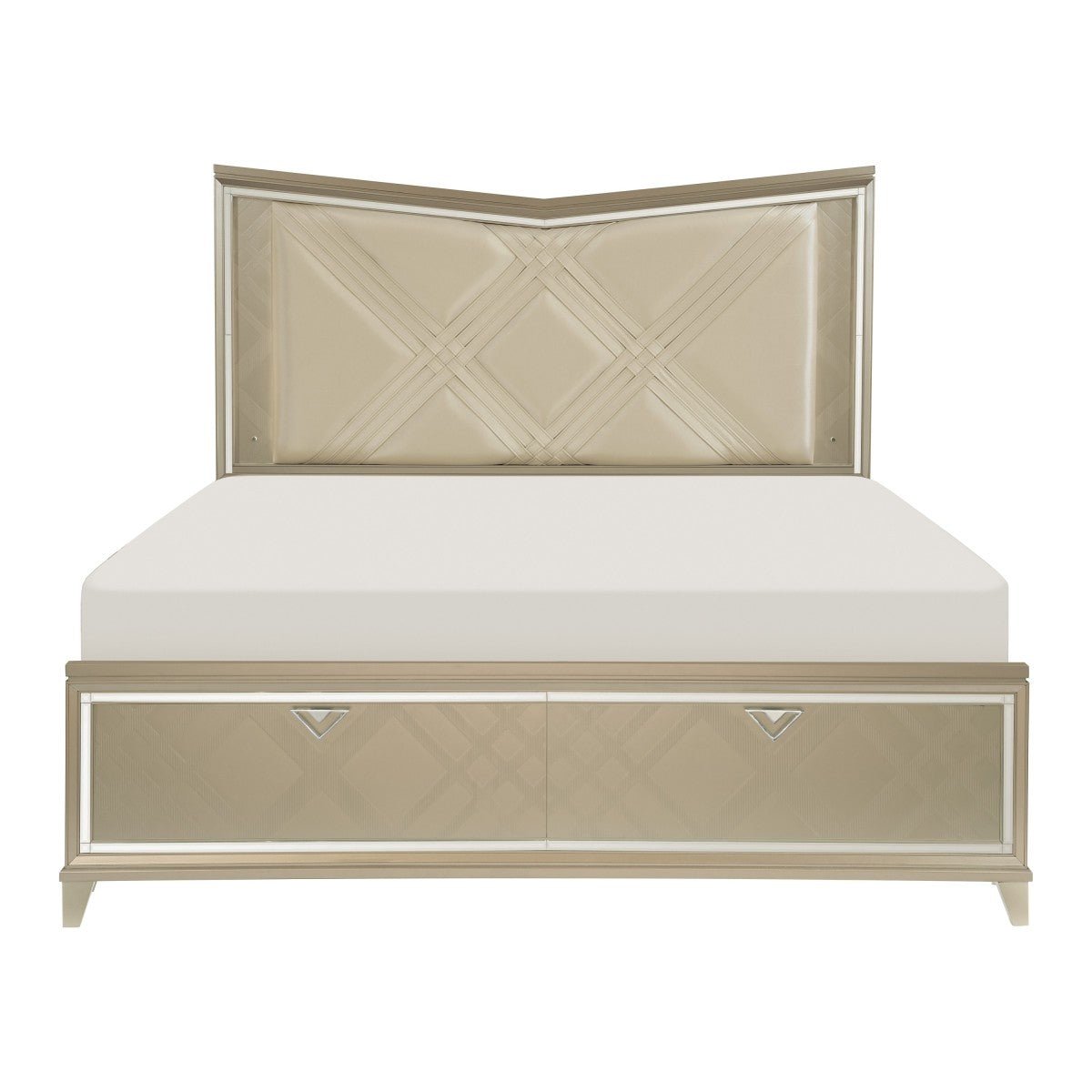 Bijou Collection Storage Bed - Queen Size Platform Bed with Underbed Storage Drawers | Space-Saving Bedroom Furniture for Small Apartments & Guest Rooms