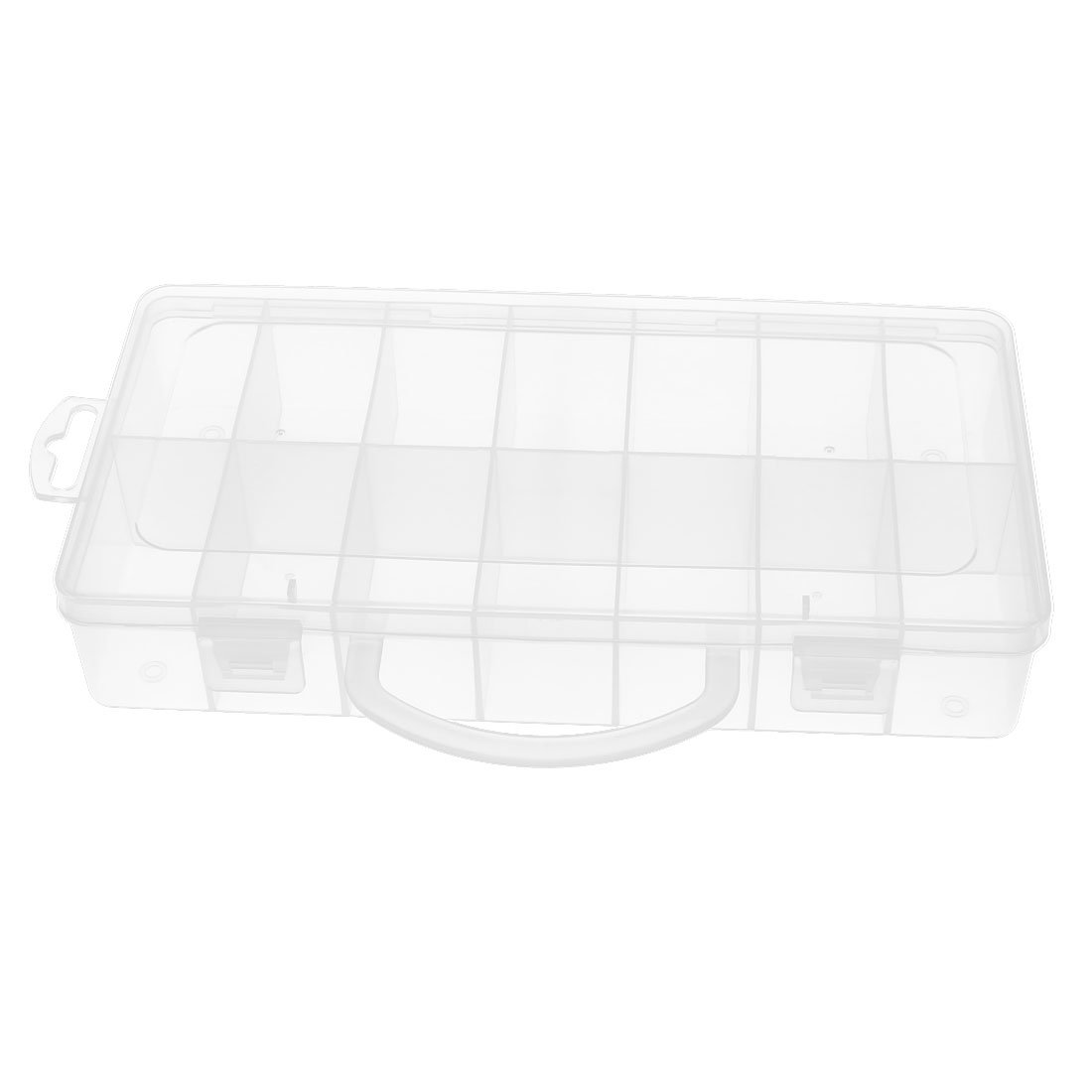 14-Slot Plastic Rectangular Tool Organizer - Electronic Components Storage Box for DIY, Crafts & Workshop Organization | Durable Tool Box for Small Parts, Nails, Screws & Hardware Accessories
