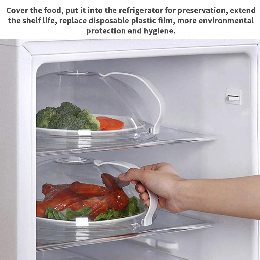 Professional Microwave Splatter Cover with Handle - Heat Resistant Lid for Cooking, Reheating & Defrosting - Perfect for Meal Prep & Leftovers