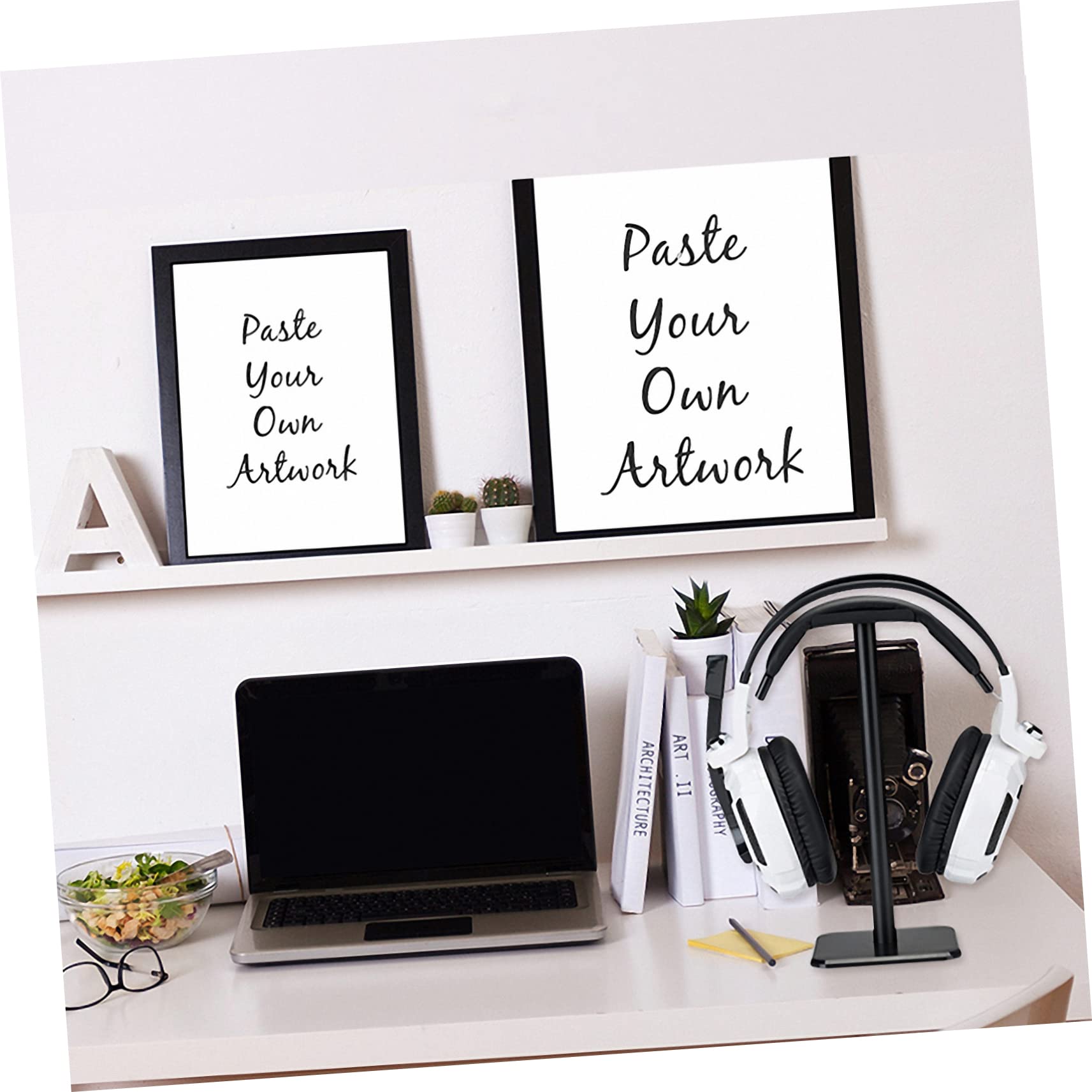 Gadpiparty 2-Pack Ergonomic Headphone Stand - Compact Gaming Headset Holder with Sturdy ABS Base for Desk, PC & Console Setup | Perfect for Gamers, Streamers & Home Office Organization