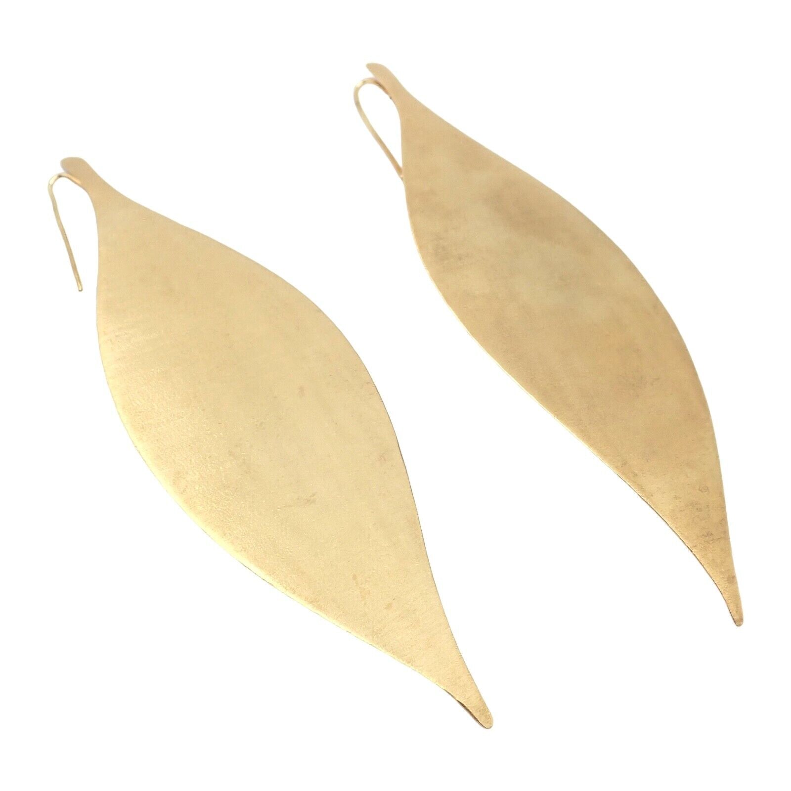 Authentic H. Stern 18k Yellow Gold Large Leaf Dangle Earrings - Luxury Statement Jewelry for Women, Perfect for Weddings, Parties & Special Occasions