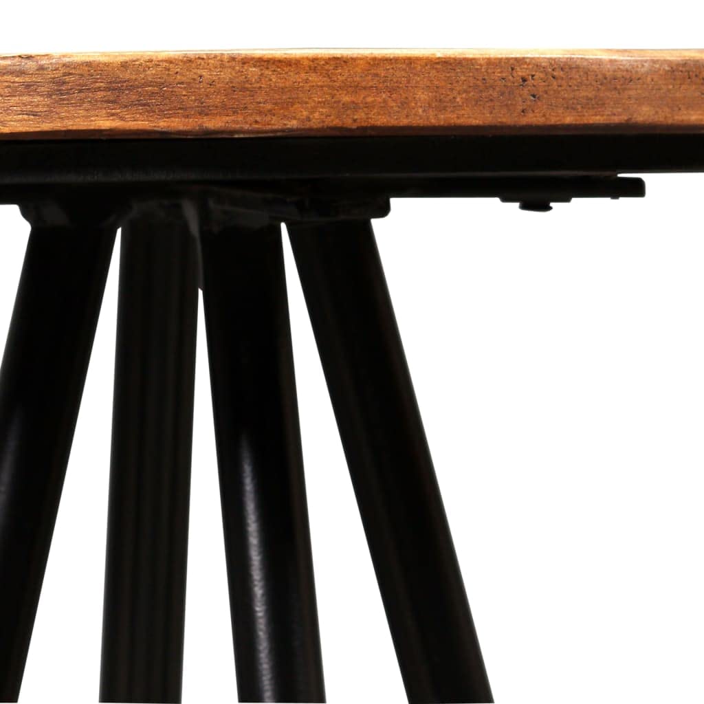 4-Piece Solid Reclaimed Wood Bar Stools Set - Rustic Industrial Style Counter Height Stools for Kitchen Island, Breakfast Nook, and Home Bar Decor