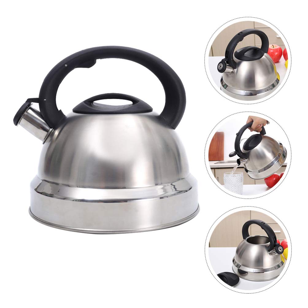 Premium Stainless Steel Whistling Tea Kettle - 2.5QT Thickened Bottom for Fast Boiling, Durable & Safe for Stovetop Use - Perfect for Tea, Coffee & Hot Water - Ideal for Home, Office & Camping