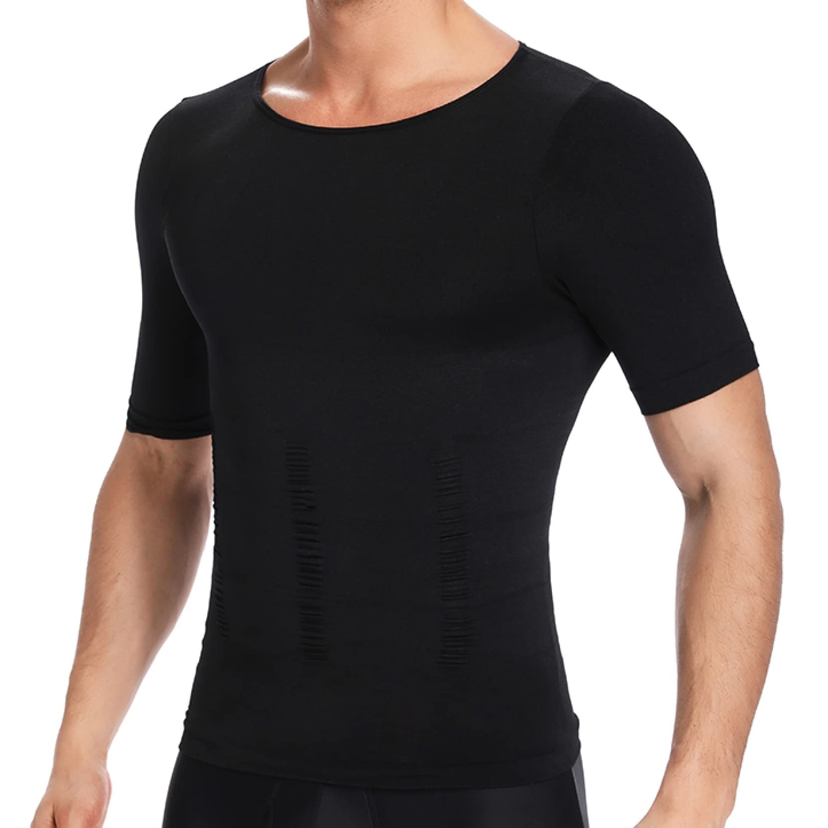EBRICON Men's Body Shaper Waist Trainer Corset - Slimming Underwear for Belly Control & Posture Correction - Compression Shirt for Weight Loss & Tummy Tuck - Perfect for Workout, Office Wear & Everyday Use