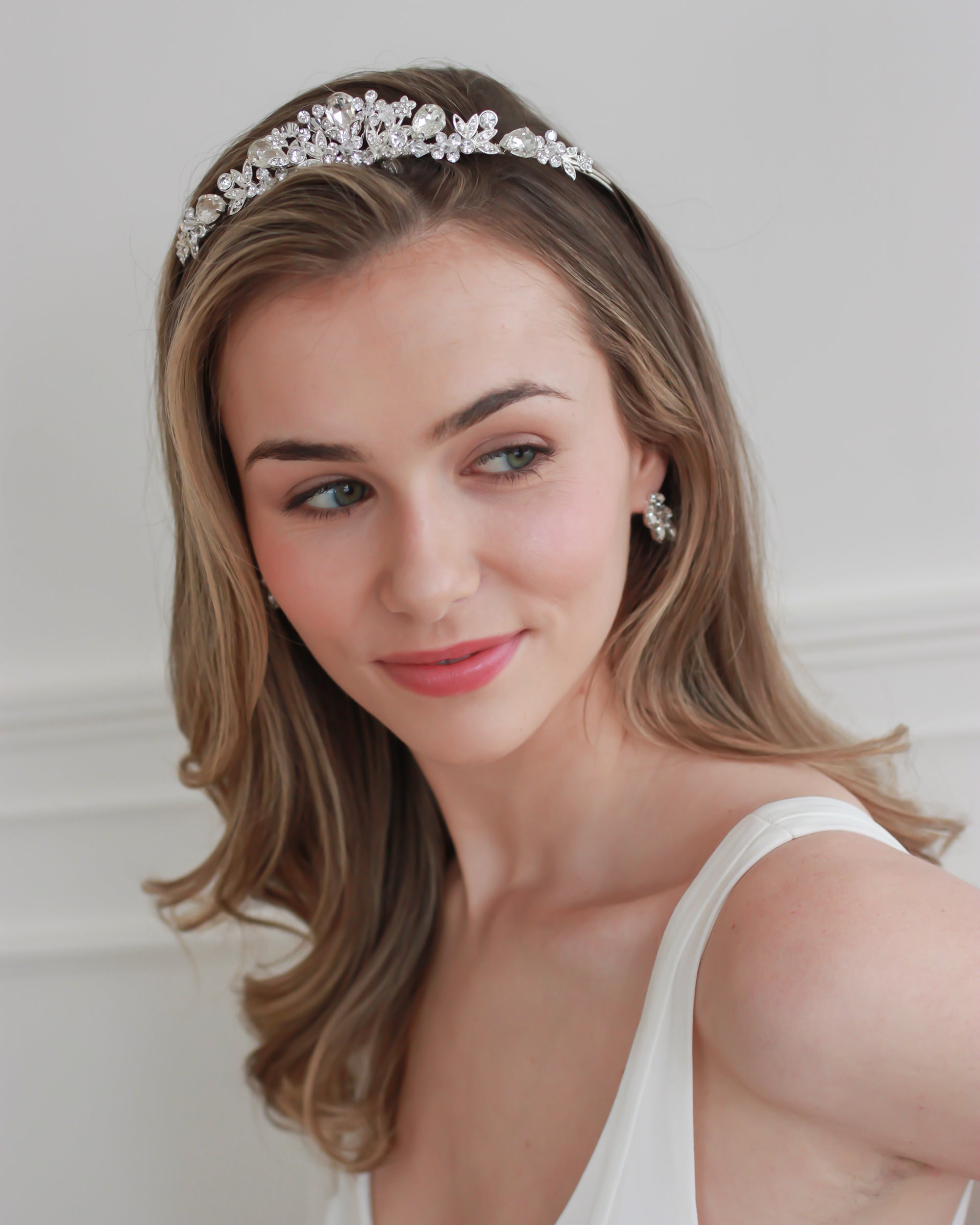 Nicolette Crystal Bridal Tiara - Elegant Wedding Headpiece for Brides, Bridesmaids & Flower Girls | Perfect for Ceremonies, Receptions & Photo Shoots