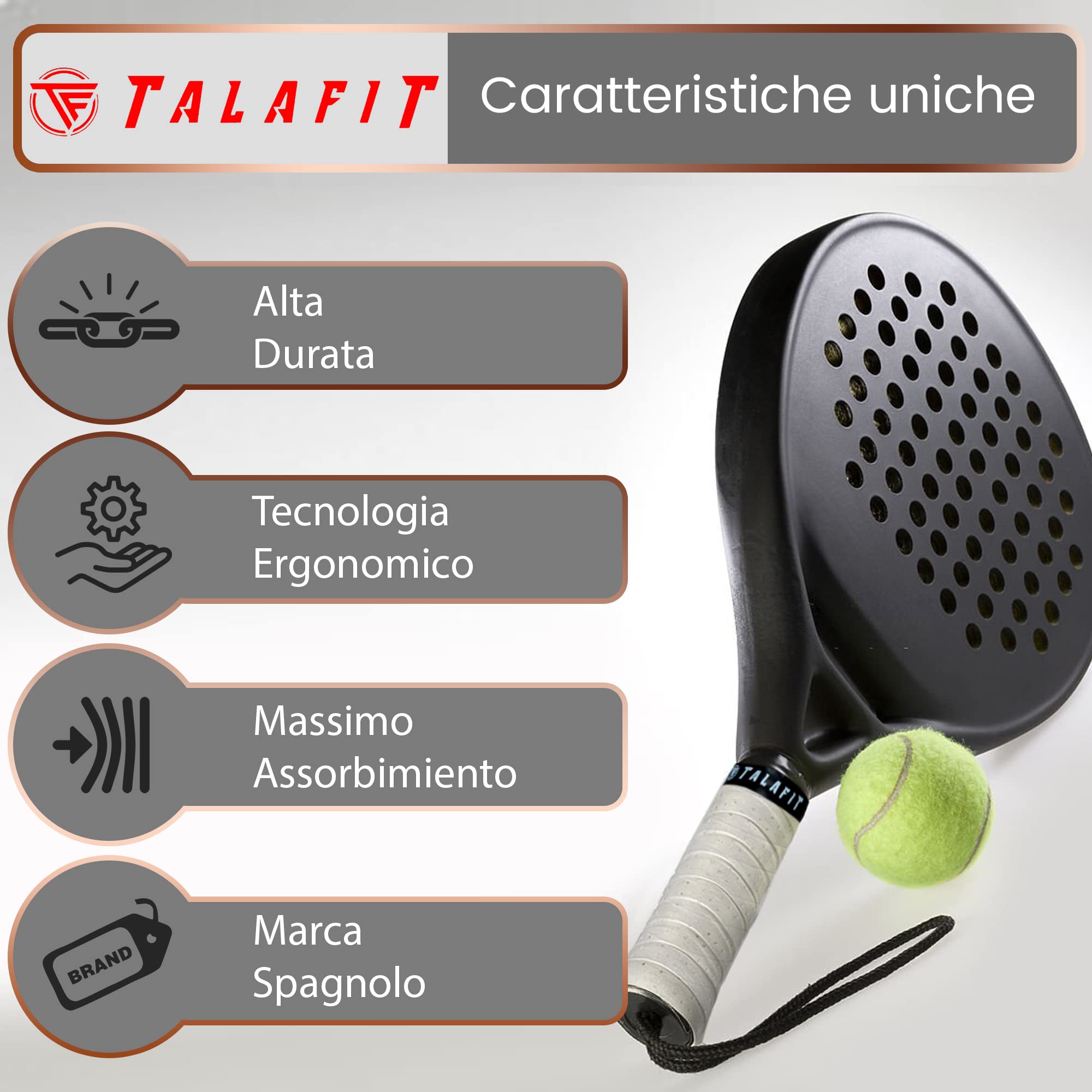 Overgrip PadDel TALAFIT - Perforated Padel Grip for Enhanced Control - Overgrip for Padel Rackets and Tennis - Ideal for Competitive Matches and Training Sessions