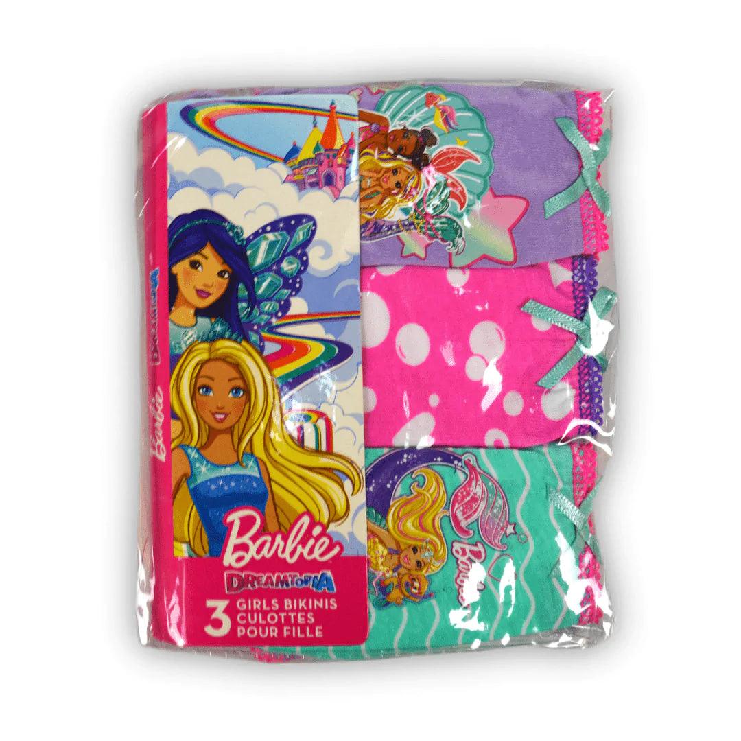 Jellifish Barbie Girls Underwear 3 Pack - Soft Cotton Panties for Kids, Comfortable & Breathable - Perfect for School, Playtime & Everyday Wear