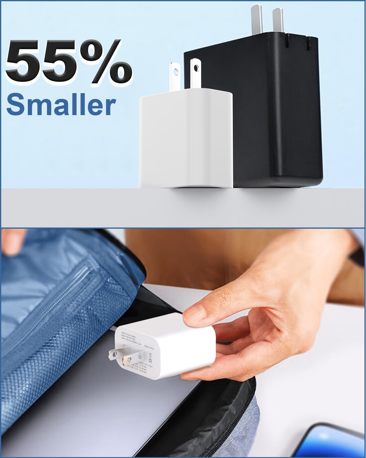 Fast Charging USB C Charger Block & 2-Pack 6FT USB C Cable for iPhone 16/15 Series, iPad Pro & AirPods - Quick Charge Power Adapter for Home, Office & Travel