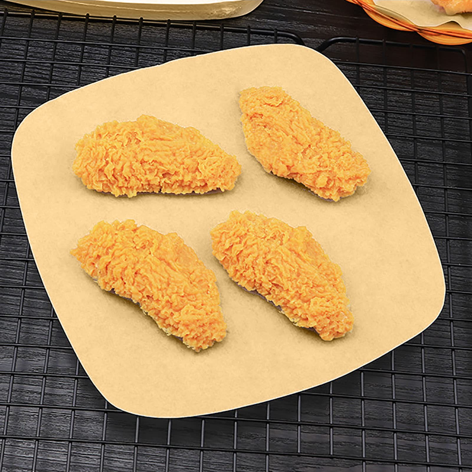 100Pcs Non-Stick Air Fryer Parchment Paper Liners - Reusable Baking Sheets for Air Fryer, Oven, BBQ & Steamer - Perfect for Healthy Cooking & Easy Cleanup