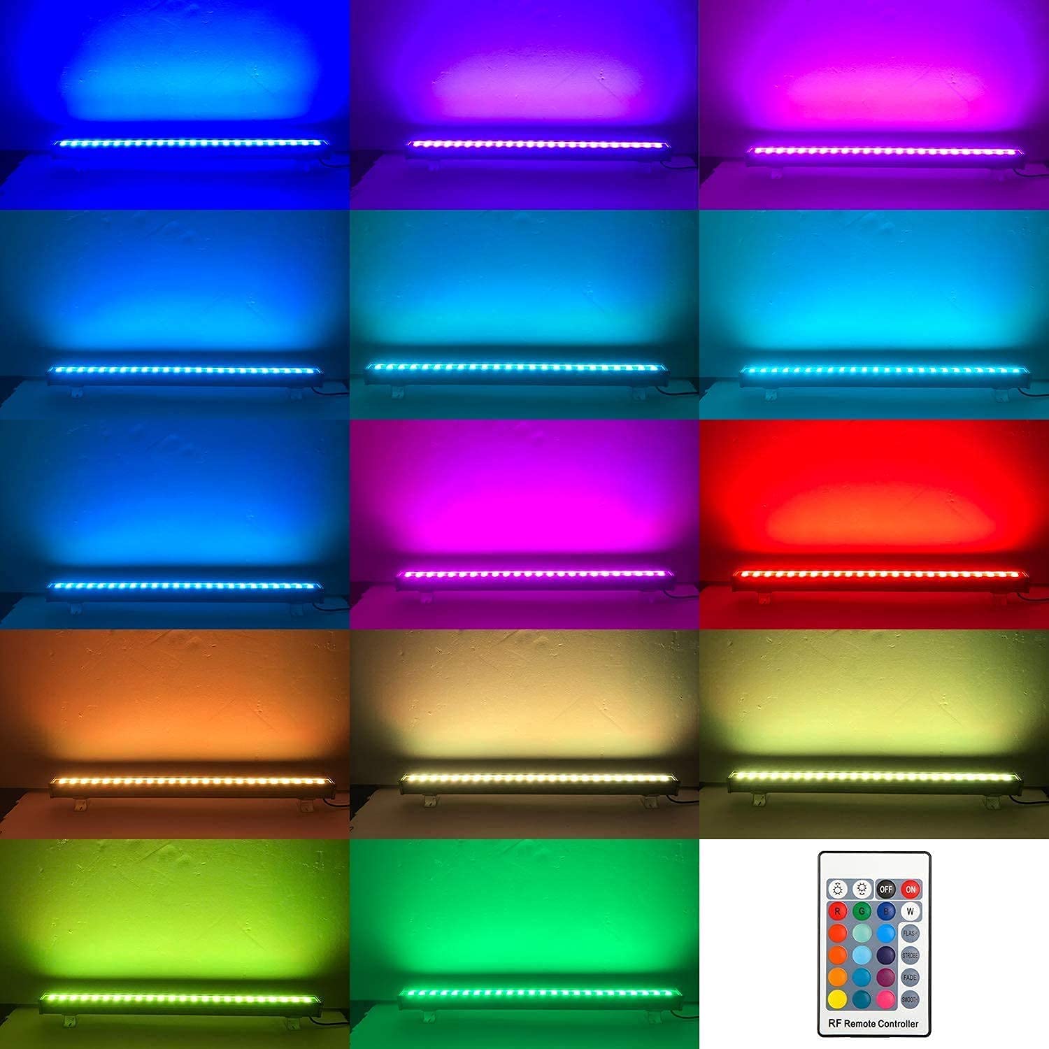 108W RGB Wall Washer Light Bar - 39.4 Inch Waterproof IP65 Linear Lighting for Indoor/Outdoor Use - Perfect for Christmas Decor, Bridge Illumination & Billboard Lighting