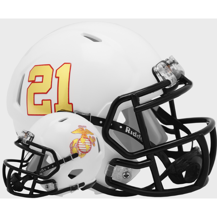 Navy Midshipmen NCAA Mini Speed Football Helmet - USMC Collectible - Perfect for Sports Memorabilia Displays, Office Decor, and Gift Giving