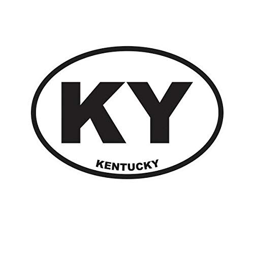 EW Designs Kentucky State Oval Vinyl Sticker Decal - 5 Inch KY Bumper Sticker for Cars, Trucks, Windows & Laptops - Durable Outdoor Decorative Sticker for State Pride & Personalization