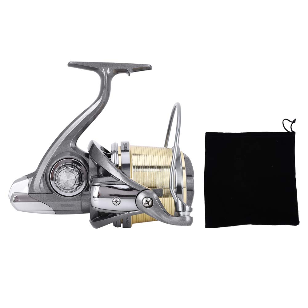 SH8000 Long Casting Spinning Fishing Reel - 20KG Braking Force, Full Water Dual-Use Spool for Saltwater & Freshwater Fishing - Ideal for Surf Casting, Boat Fishing and Angling Maintenance